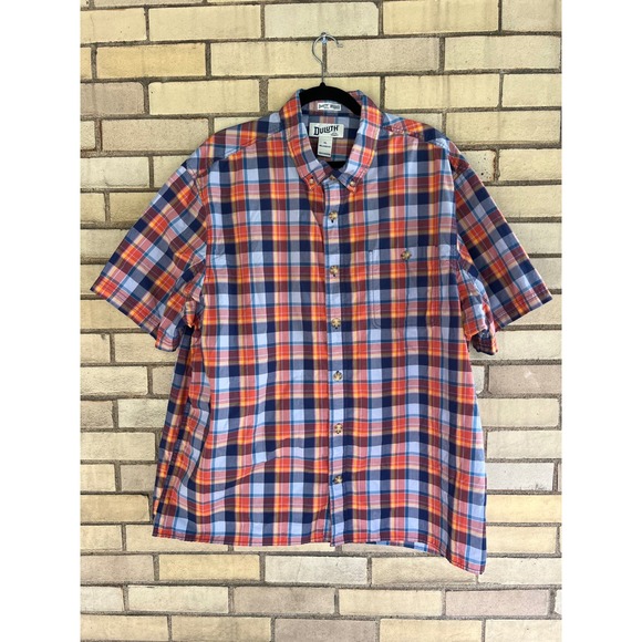 Duluth Trading Co Other - Duluth Trading Untucked Plaid Short Sleeve Button Down Shirt Mens XL Relaxed Fit